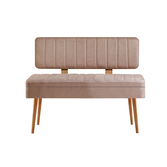 Hanah Home 0900 - 4 Conjunto Mesa y Sillas Extensible Pino Atlántico y Piedra Terciopelo